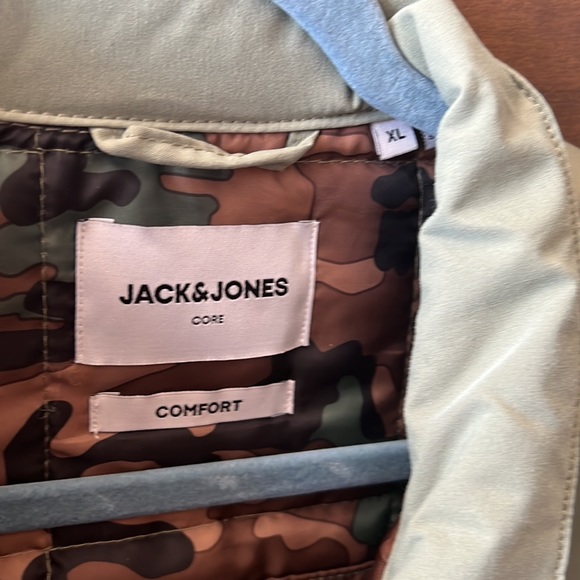 Metallic Green Jack and Jones comfort coat - Picture 3 of 3